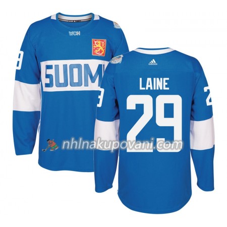 Finsko Dresy Patrik Laine 29 Světový pohár v ledním hokeji 2016 Modrá Premier - Pánské Finsko Dresy Patrik Laine 29 Světový pohár v ledním hokeji 2016 Modrá Premier - Pánské